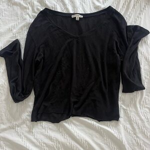 Black cropped long sleeve